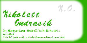 nikolett ondrasik business card